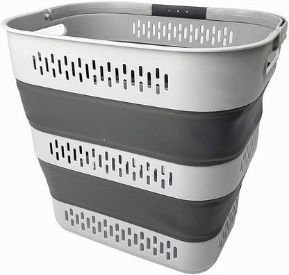 SAMMART 40L Collapsible Plastic Laundry Basket by SAMMART