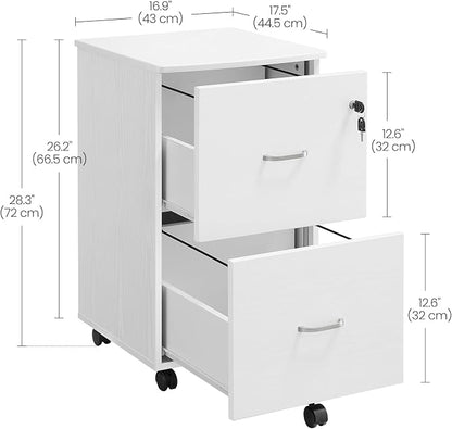 VASAGLE 2-Drawer File Cabinet, Locking Filing Cabinet - Image 3