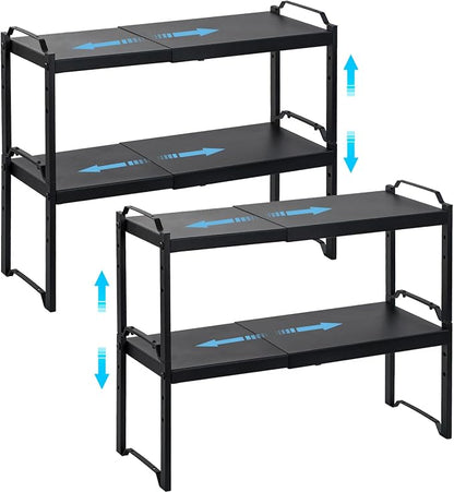 4 Pack Kitchen Cabinet Shelves Organizers, Kitchen Counter Storage Shelf Spice by X-cosrack