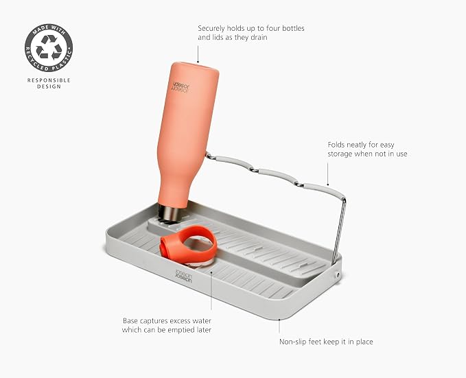 Joseph Joseph DrySmart Folding Water Bottle Drying Rack, Space-Saving Draining - Image 5