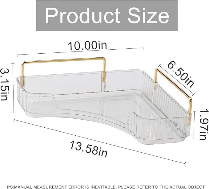 Corner Bathroom Countertop Organizer, Vanity Organizer Trays - Image 2