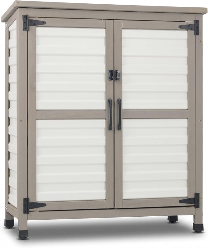 Ketive Outdoor Storage Cabinet, 2-Tier Garden Cabinet by Ketive