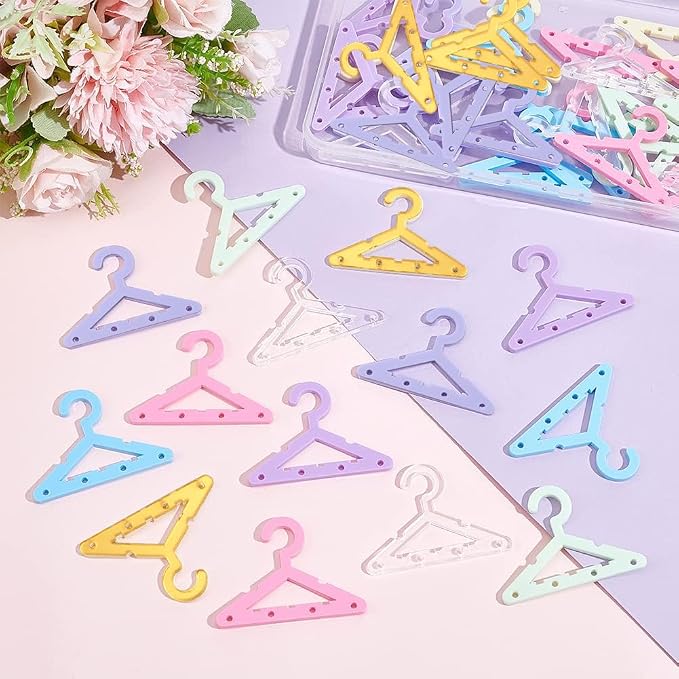PH PandaHall 42pcs Clothes Hanger Earring Holder Necklace Mini Hanger Rack - Image 6