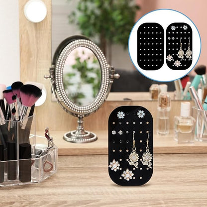 GOMAKERER 10 Pcs Acrylic Earing Display Cards, 44 Holes Black Acrylic Ear Stud - Image 5