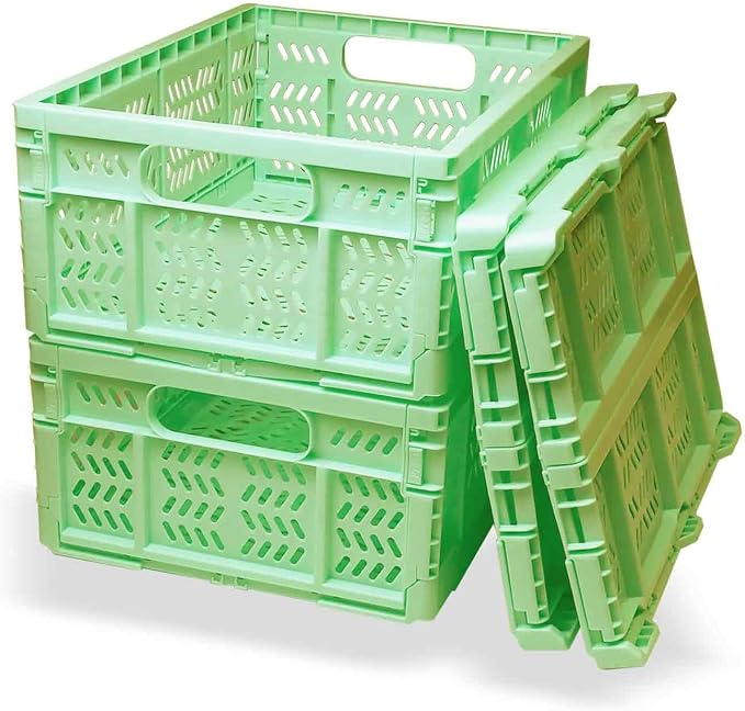 20L Folding Crate, Collapsible Storage Crates by HomeandOfficeStorage