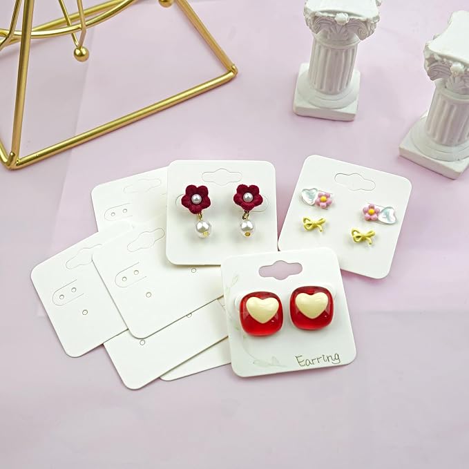 hitsuki White Earring Cards for Selling Jewelry Earring Display Cards - Image 5