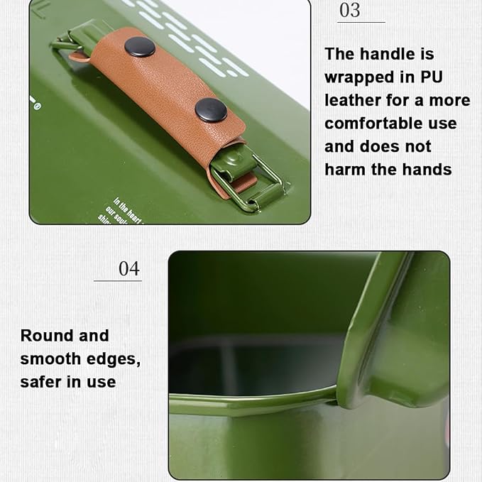 Outdoor Tools Storage Box, Metal Tool Box Portable Sturdy Camping Picnic - Image 8