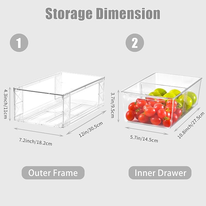 Clemate 6Pack Pantry Organizers and Storage, Foods Organizer Bins - Image 3
