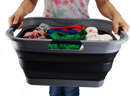 SAMMART 30L Collapsible Plastic Laundry Basket - Image 6