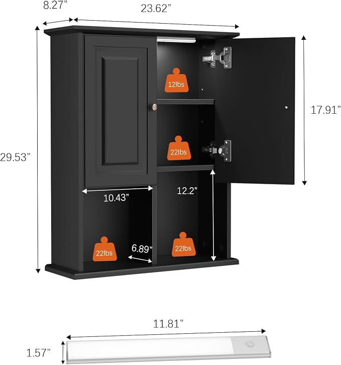 HAIOOU Bathroom Wall Cabinet - Image 3