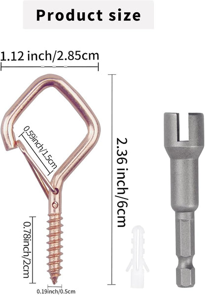 100 PCS Rose Gold Eye Screw Hooks - Image 2