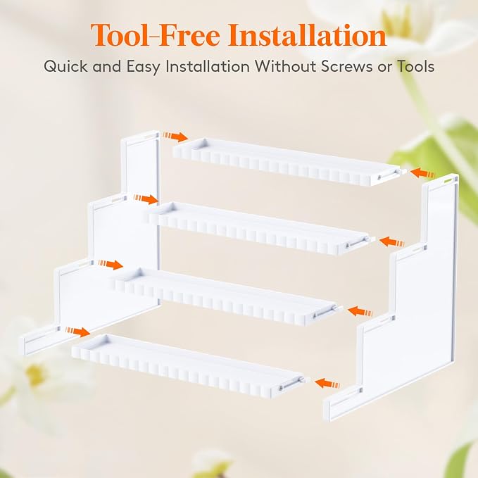 Lifewit Perfume Organizer with Fences, Plastic Cologne Stand, Tool-Free Assembly - Image 5