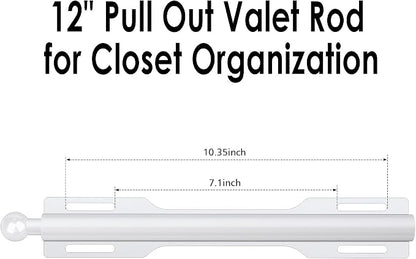FIRJOY 12" Valet Rod for Closet Pull Out - Image 3