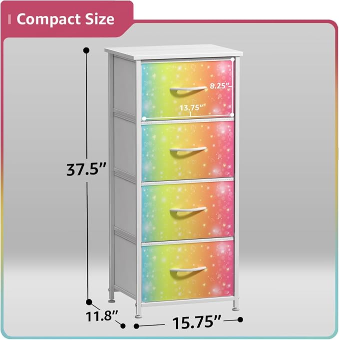 Sorbus Kids Dresser with 4 Drawers - Image 3