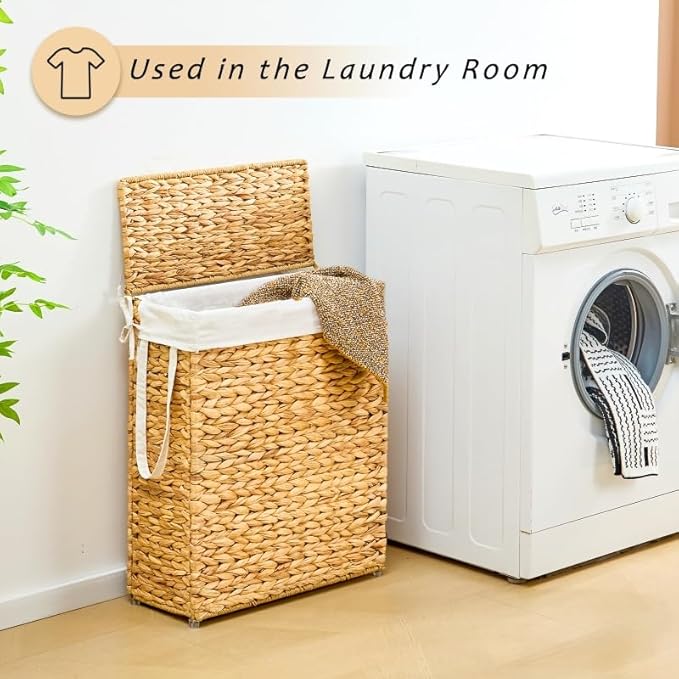 Handwoven Slim Laundry Hamper - Image 5