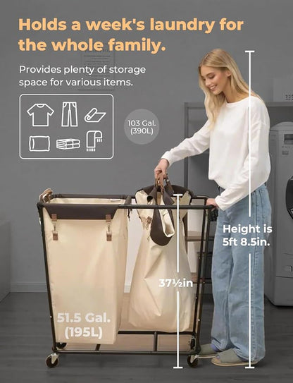 StorageWorks 390L Extra Large Lanudry Hamper - Image 3