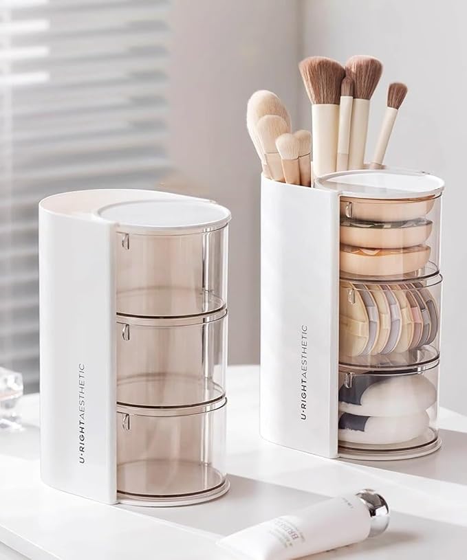 Makeup Organizer Rotating Tower Storage Box - Image 8