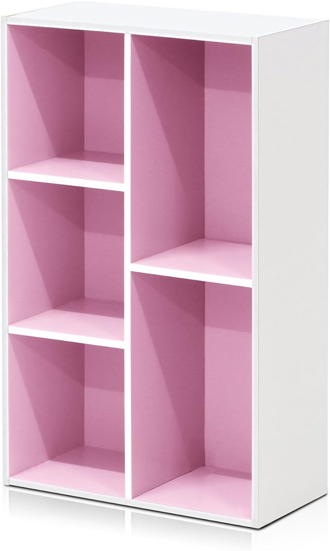 Furinno LUDER Book Shelf, 5-Cube Bookshelf, Reversible Bookcase, 9.4 x 19.5 x - Image 7