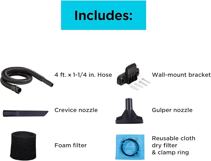 BLACK+DECKER Shop Vacuum Wet and Dry, Small Shop Vac - Image 5