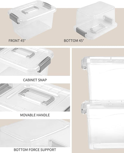 EOENVIVS Plastic Storage Bins 7 Quart-Storage Organizer Bins - Image 3