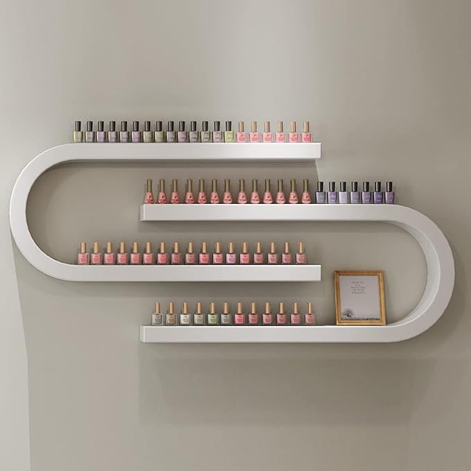 Wall Mounted Shelf Nail Polish Bottle Display Rack, U-Shaped Essential Oil by Unknown