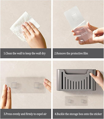 Kitchen Cabinet Door Storage Box, Self-Adhesive Wall-Mounted Storage Box - Image 8