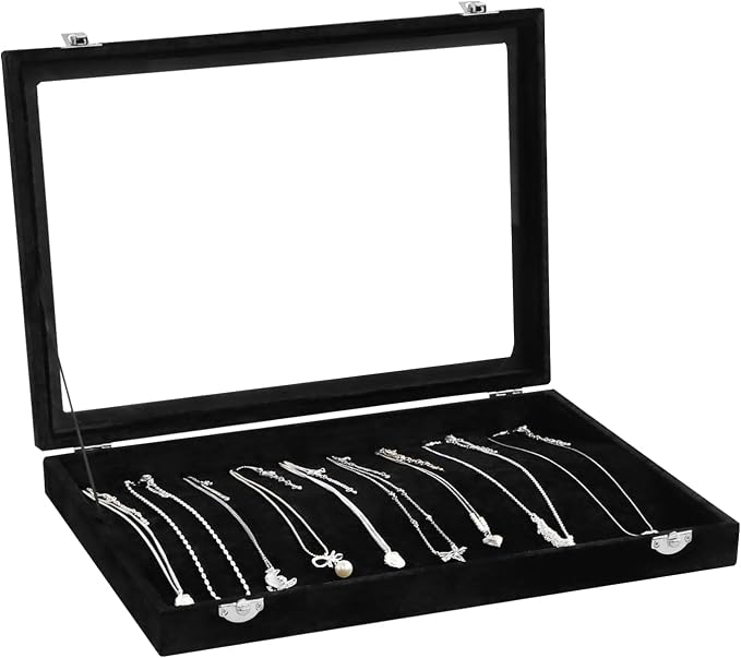 Wudygirl Jewelry Organizer Necklace Organizer Box 20 Hooks Necklaces Holder by Wudygirl