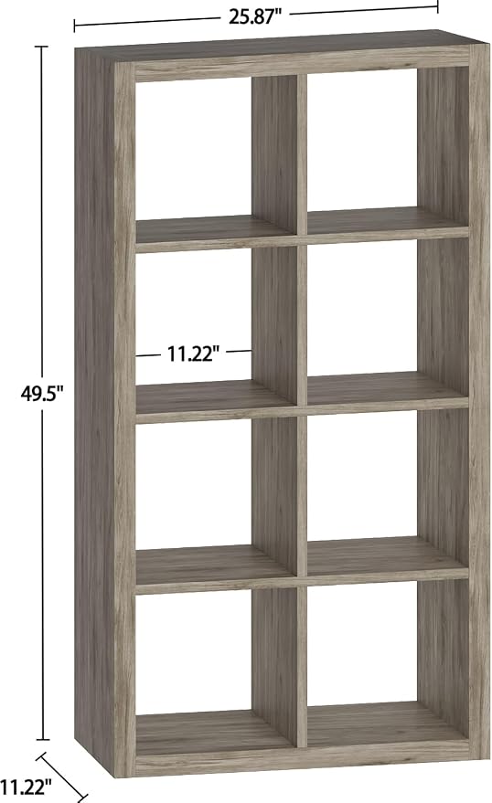 Bookshelf Cube Storage Organizer, 8-Cube Shelf Bookcase - Image 3
