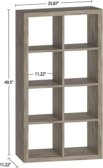 Bookshelf Cube Storage Organizer, 8-Cube Shelf Bookcase - Image 3