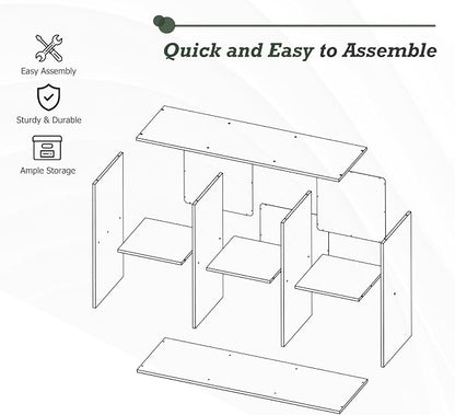 6 Cube Storage Organizer Shelf, Open Cube Bookshelf, Reversible Bookcase - Image 7