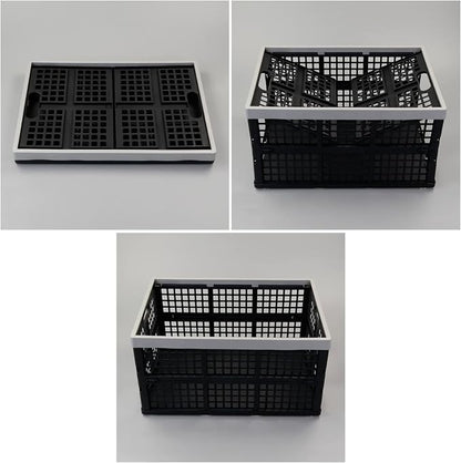 Anbers 42 L Plastic Collapsible Storage Crate, Folding Milk Crate Storage Bins - Image 4