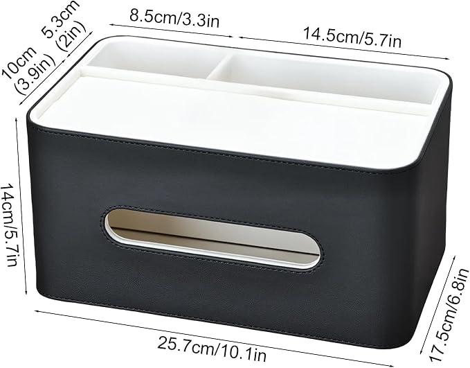PU Leather Tissue Box Cover Rectangular - Image 2