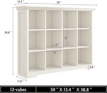 Wooden Cube Bookcase with Base - Image 3