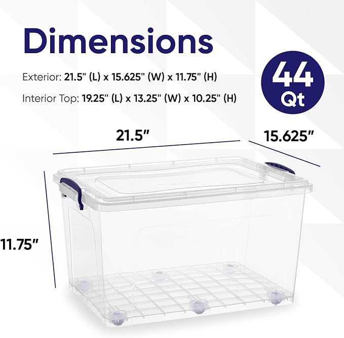Superio Storage Bins with Lids- Clear Boxes - Image 2