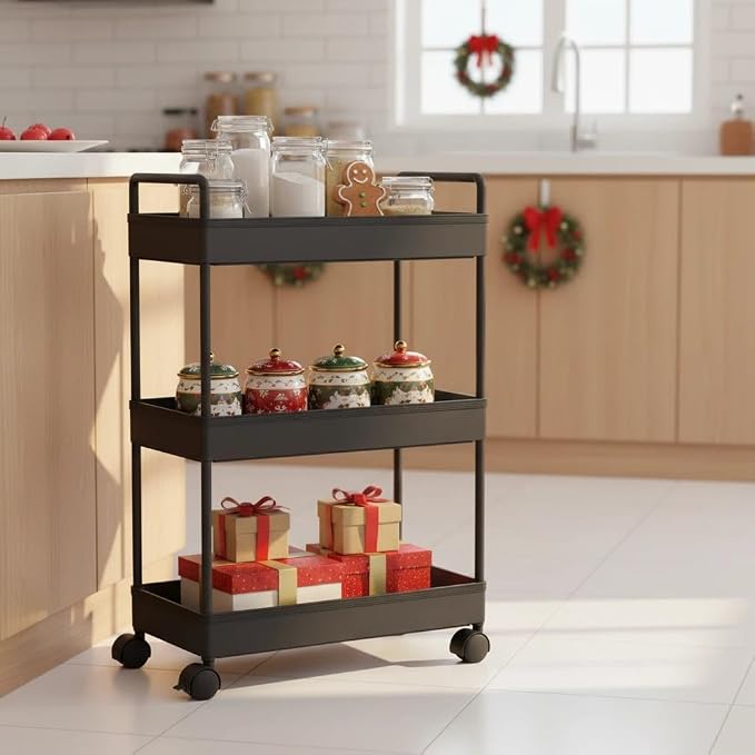 Ronlap 3 Tier Slim Rolling Storage Cart - Image 8
