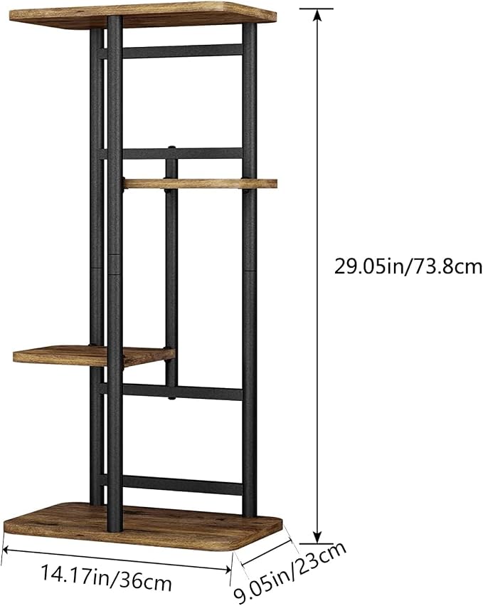 LINZINAR Plant Stand Indoor 4 Tier 5 Potted Multiple Plant Shelf Stands - Image 6