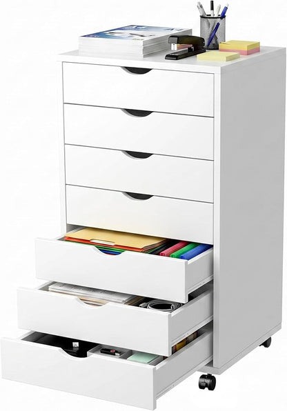 7 Drawer Mobile File Cabinet by ALPEN