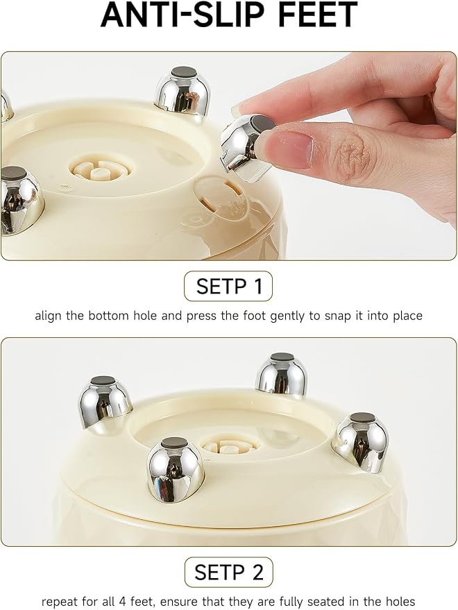 Makeup Brush Holder with 5 Slots, 360 Rotating Makeup Brush Organizer, Brushes - Image 6