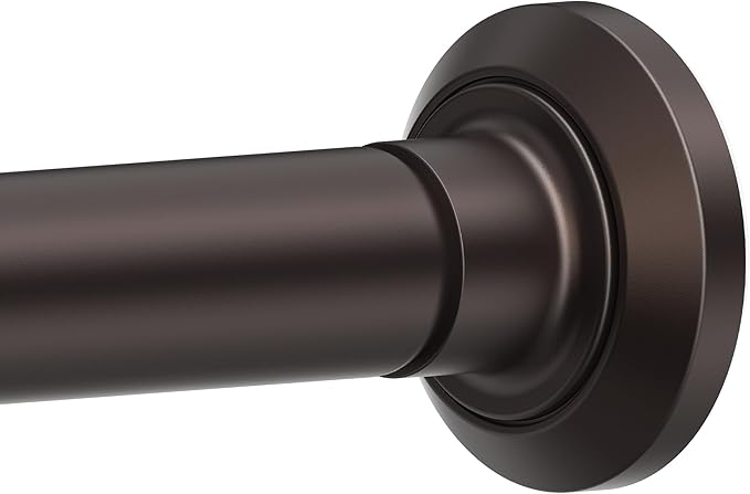 ENJOYBASICS 1" Bronze Shower Curtain Rod, 30-52" Adjustable, Secure Tension | by ENJOYBASICS