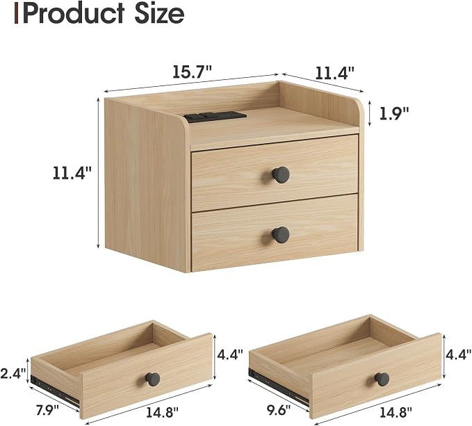 Floating Nightstand Set of 2 - Image 2