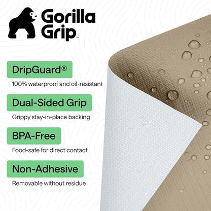GORILLA GRIP DripGuard Shelf Liner, Non-Adhesive Drawer and Kitchen Cabinet - Image 2