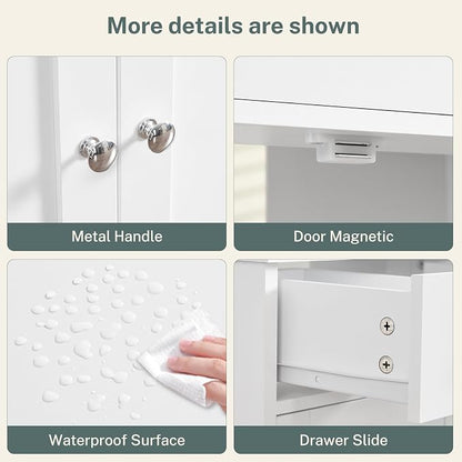 TEENFON Pedestal Sink Storage Cabinet - Image 8
