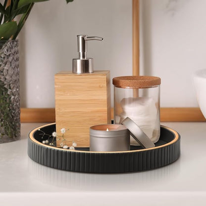 SANZIE Leather Desktop Storage Organizer Premium Serving Tray - Image 6