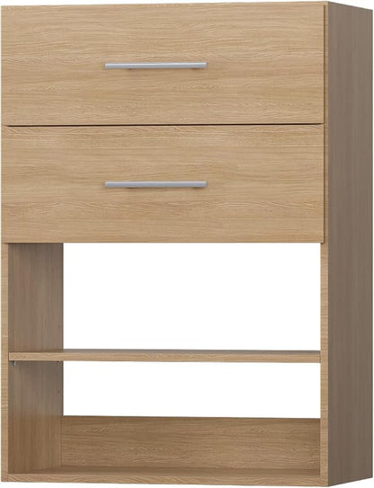 2 Drawer Short Tower Closet Unit, Modular Closet System, Wood Closet System - Image 9