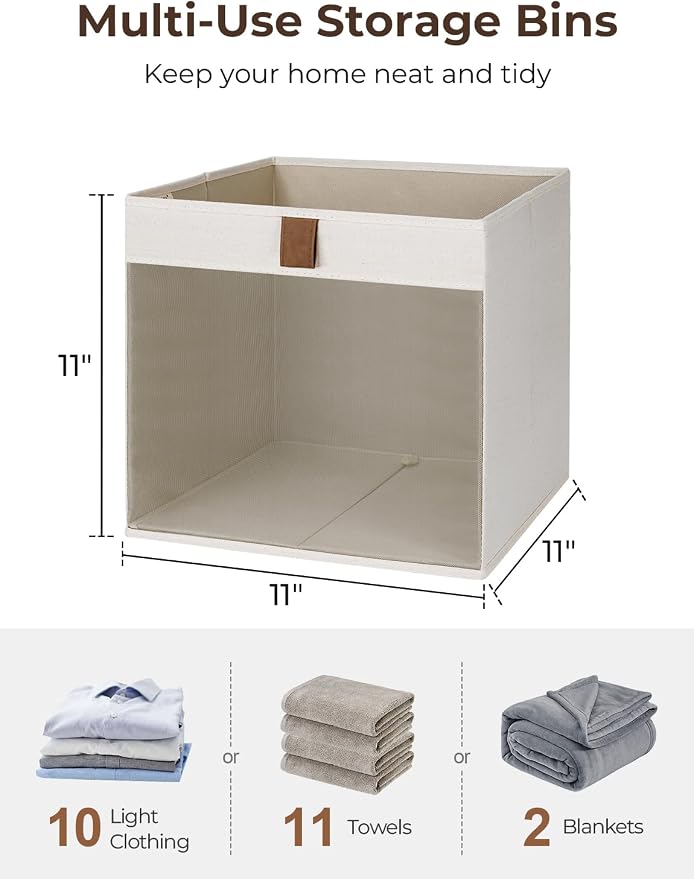 StorageWorks 11x11 Storage Cubes, Closet Storage Bins - Image 2