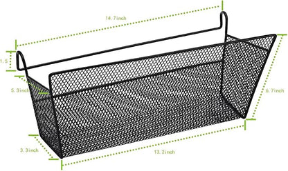 2 pcs Hanging metal mesh bedside storage basket， student dormitory bed storage - Image 2