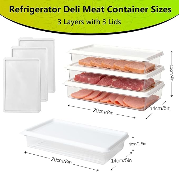 3pcs Small Deli Meat Container - Image 2