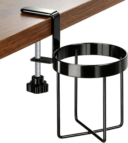 MYITYARD Desk Cup Holder Clamp, Anti-Spill Clip On Table Cup Holder, Rotatable by MYITYARD