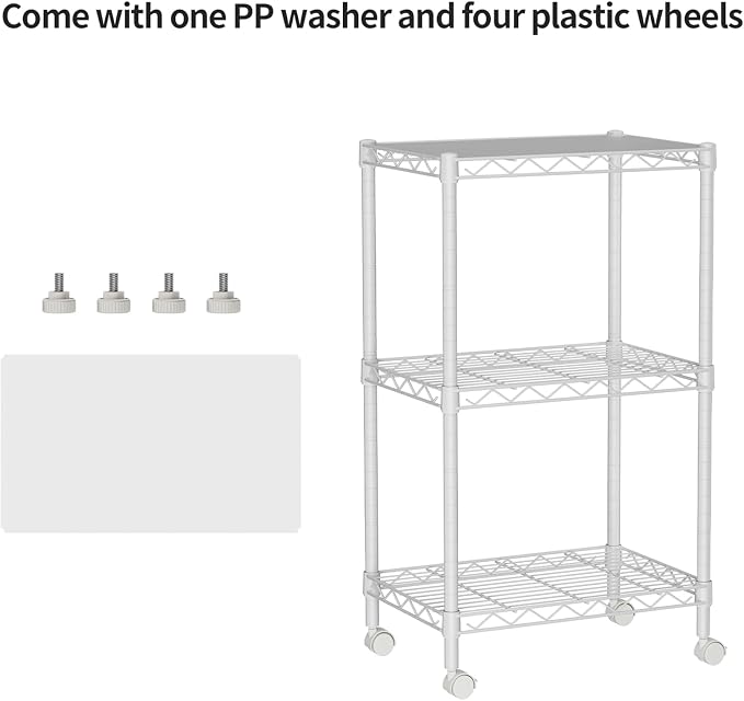 Golpart Small Shelves Storage Wire Metal Adjustable Shelf Unit - Image 4