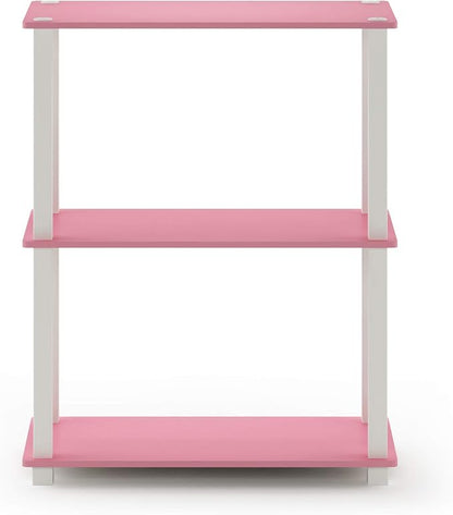 Furinno TURN-S-TUBE Storage Shelves, 3-Tier Book Shelf, Corner Shelf, Toolless - Image 5